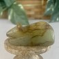 Vintage Chinese Zodiac Jade Rat Pendant Bead Hand Carved Miniature Animal 1.7"