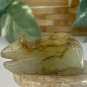 Vintage Chinese Zodiac Jade Rat Pendant Bead Hand Carved Miniature Animal 1.7"