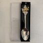 Whitehorse Yukon Canada Souvenir Spoon Gold Plated Moose Maple Leaf Etched Bowl