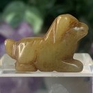 Hand Carved Jade Chinese Zodiac Dog Drilled Animal Bead Stone Figurine 20th C. Hand Carved Jade Chinese Zodiac Dog Drilled Animal Bead Stone Figurine 20th C.