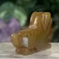 Hand Carved Jade Chinese Zodiac Dog Drilled Animal Bead Stone Figurine 20th C.