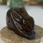 Vintage Chinese Zodiac Jade Rabbit Pendant Bead Hand Carved Miniature Animal 1.8