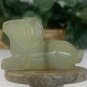 Vintage Chinese Zodiac Jade Goat Pendant Bead Hand Carved Miniature Animal 1.8"