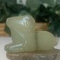 Vintage Chinese Zodiac Jade Goat Pendant Bead Hand Carved Miniature Animal 1.8"