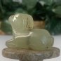Vintage Chinese Zodiac Jade Goat Pendant Bead Hand Carved Miniature Animal 1.8"