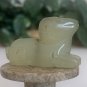 Vintage Chinese Zodiac Jade Goat Pendant Bead Hand Carved Miniature Animal 1.8"