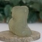 Vintage Chinese Zodiac Jade Goat Pendant Bead Hand Carved Miniature Animal 1.8"