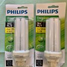5" Philips Energy Saver Cool White Replacement Bulb PL-T CFL Light Bulb Set of 2 5" Philips Energy Saver Cool White Replacement Bulb PL-T CFL Light Bulb Set of 2
