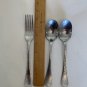 3 Piece Stainless Steel Hammered Texture Dinner Fork Spoons Set 7.75" & 8.25"