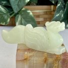 VTG Chinese Carved Jade Pheasant Bird Dragon Figurine Statue Bird Carving 3.6"