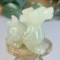 Chinese Jade Foo Dog Pixiu Figurine Carved Mythical Animal Figure Statue Vintage