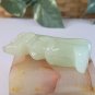 Chinese Jade Foo Dog Dragon Figurine Carved Mythical Beast Auspicious Animal 2.5