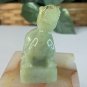 Chinese Jade Foo Dog Chop Figurine Carved Mythical Beast Animal Statue Figure