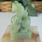 Chinese Jade Foo Dog Chop Figurine Carved Mythical Beast Animal Statue Figure