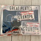 All American Keychain World Class #1 GRANDPA License Plate My Hero New Gift 2" All American Keychain World Class #1 GRANDPA License Plate My Hero New Gift 2"