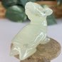 Chinese Jade Dragon Turtle Figurine Carved Mythical Animal Figure Carving 2"