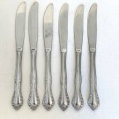 6 ESTIA CASCADE Stainless Dinner Knives Glossy Floral Rose Pattern Vintage 8.5in 6 ESTIA CASCADE Stainless Dinner Knives Glossy Floral Rose Pattern Vintage 8.5in
