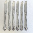 6 ESTIA CASCADE Stainless Glossy Dinner Knives Knife Floral Rose Flatware KOREA