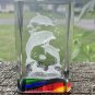 Crystal Dolphin Paperweight 3D Laser Etched Colorful Souvenir Fish KURE BEACH NC