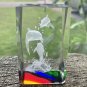 Crystal Dolphin Paperweight 3D Laser Etched Colorful Souvenir Fish KURE BEACH NC