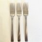 3 Oneida Dalton BROOKWOOD Stainless Burnished Dinner Forks Stainless Steel 7.25"
