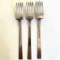 3 Oneida Dalton BROOKWOOD Stainless Burnished Dinner Forks Stainless Steel 7.25"