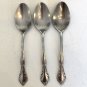 3 ESTIA CASCADE Stainless Glossy Dinner Spoons 7.5" Floral Silverware Flatware