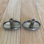 Satin Nickel Oval Shell Knob Cabinet Pulls Flower Drawer Knobs Hardware Set of 2