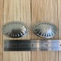 Satin Nickel Oval Shell Knob Cabinet Pulls Flower Drawer Knobs Hardware Set of 2