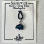 VTG Southwest Style Resin Mosaic Inlay Heart Line Fetish Bear Pendant Necklace