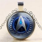 Star Trek Starfleet Command Sign Badge Handmade Time Gemstone Necklace Pendant Cosplay Accessories