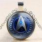Star Trek Starfleet Command Sign Badge Handmade Time Gemstone Necklace Pendant Cosplay Accessories