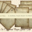 Journal Pages 5"x7" - Ghost Talk Vintage Style - Ruled Pages Old Paper