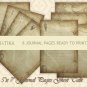 Journal Pages 5"x7" - Ghost Talk Vintage Style - Ruled Pages Old Paper