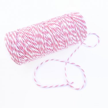 Baker Twine Pink/White 50 Meters