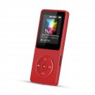 AGPTEK A02 8GB MP3 Player Lossless Sound 70 Hours Playback Music Player (Supports up to 128GB),Red