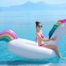 Jasonwell Giant Inflatable Unicorn Pool Float Floatie Ride On with Rapid Valves Large Rideable
