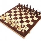 Chess Armory 15" Wooden Chess Set with Felted Game Board Interior for Storage