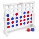 GoSports Giant Wooden 4 in a Row Game - 3 foot Width - With Coins, Portable Case and Rules