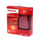 Toshiba Canvio Advance 2TB Portable External Hard Drive USB 3.0, Red (HDTC920XR3AA)