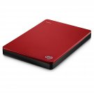 Seagate Backup Plus Slim 1TB Portable External Hard Drive USB 3.0, Red + 2mo Adobe