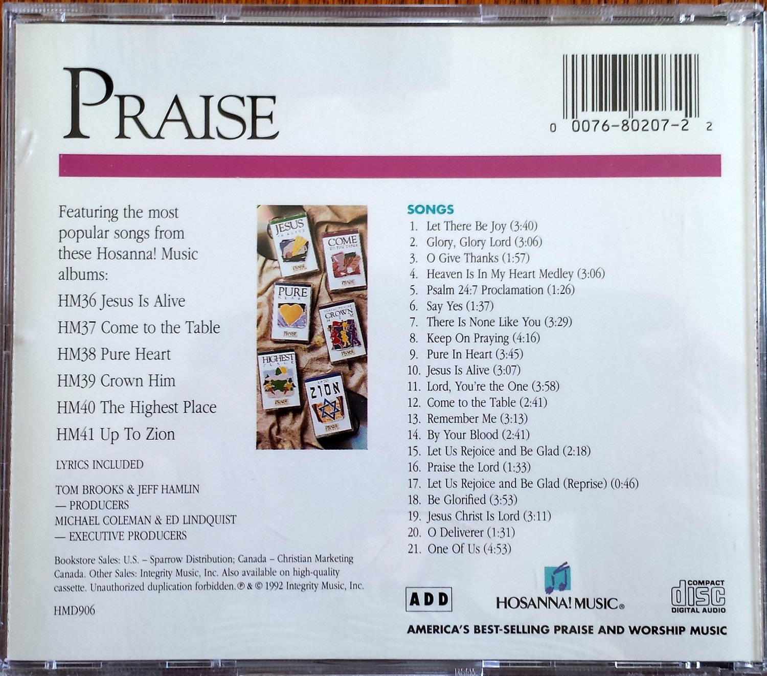 Hosanna! Music PRAISE SAMPLER CD - 1992 - Praise & Worship - OOP