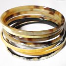 Set of 7 buffalo horn bracelet - Horn bangle bracelet - buffelhoorn armband KAI-3730