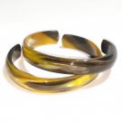 Set of 2 Horn bangle bracelet - Buffalo horn bangle - KAI-3757