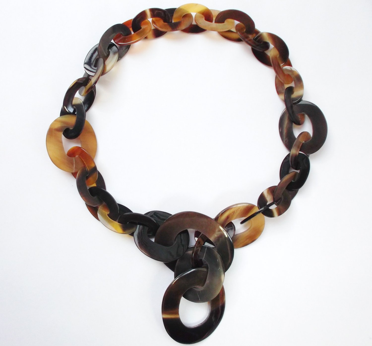 Horn necklace - horn necklace choker - collier en corne de buffle KAI-4687
