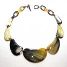 Horn chain necklace - Buffalo horn necklace - Horn jewelry - collier corne de buffle KAI-4720