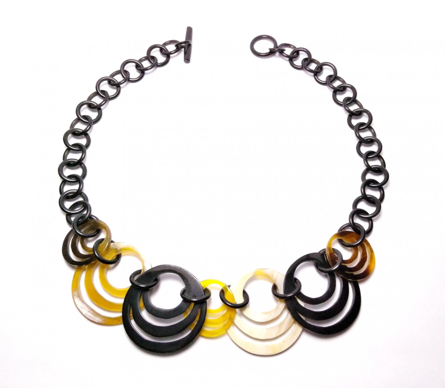 Horn necklace - Buffalo horn necklace - corne de buffle collier KAI-4708