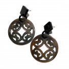 Buffalo horn earrings - Beautiful horn earring - bijoux corne de buffle KAI-2698