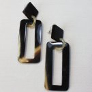 Horn earrings - Buffalo horn earrings - buffelhoorn oorhangers - bijoux corne de buffle KAI-2683