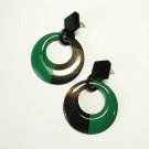 Horn earrings - Buffalo horn lacquer jewelry - KAI-2729
